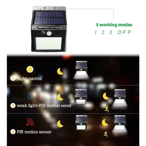 Luminária solar Lanmey Led Light com sensor de presença - Image 6