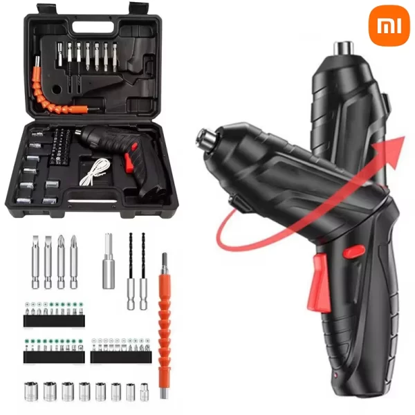 Kit Parafusadeira Xiaomi com 47 peças (Bateria de lítio recarregável)